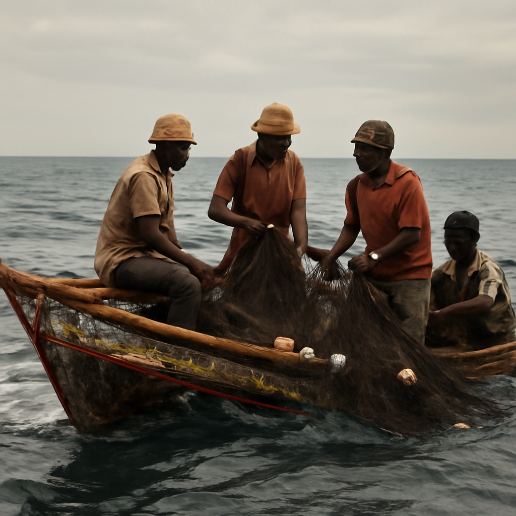 Pescadores artesanal-kuéra África-pe ohasa asy hína pe competencia industria pira ku'i ndive.
