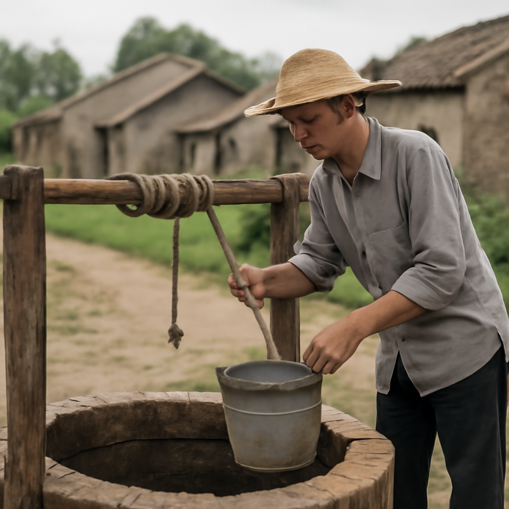 中国农村地区常见的井水取水点,地下水质量至关重要