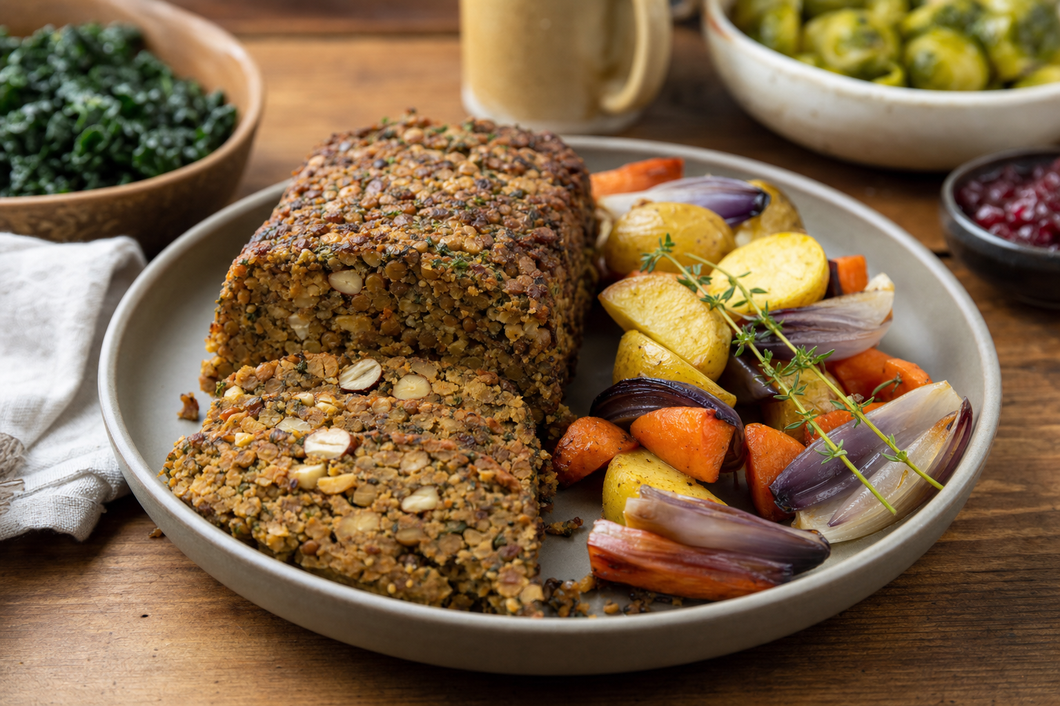 Contemporary vegan nut roasts offer a rich and satisfying centrepiece, drawing inspiration from historical hearty dishes.