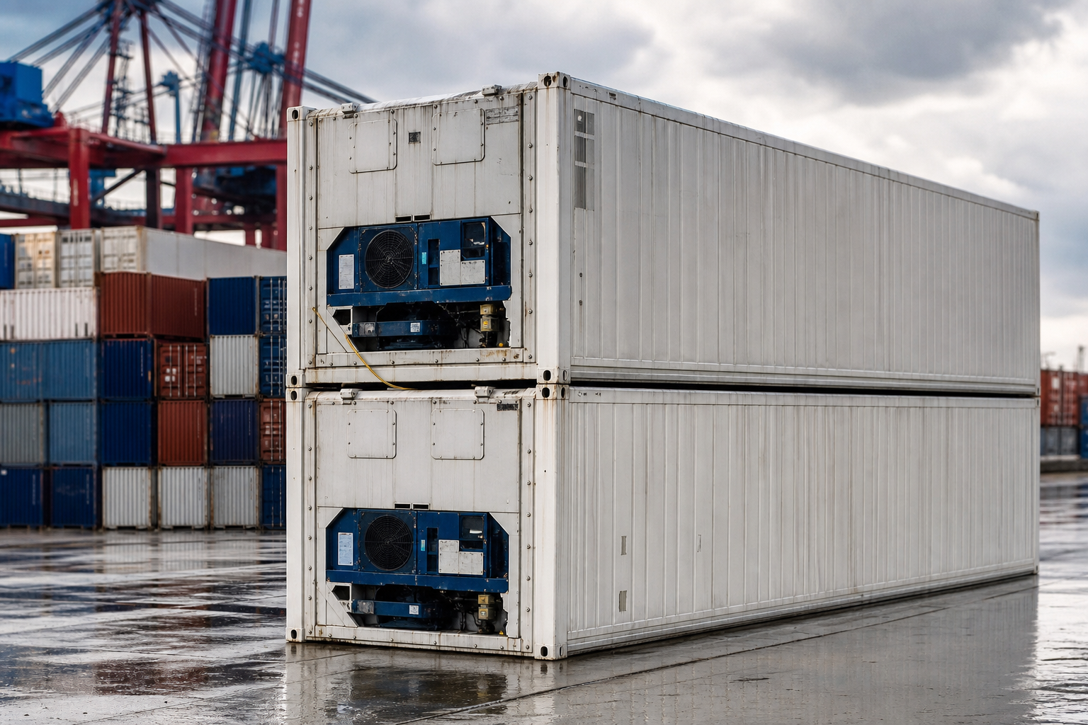 Refrigerated shipping containers are vital for global food trade but represent significant energy consumption and associated emissions.