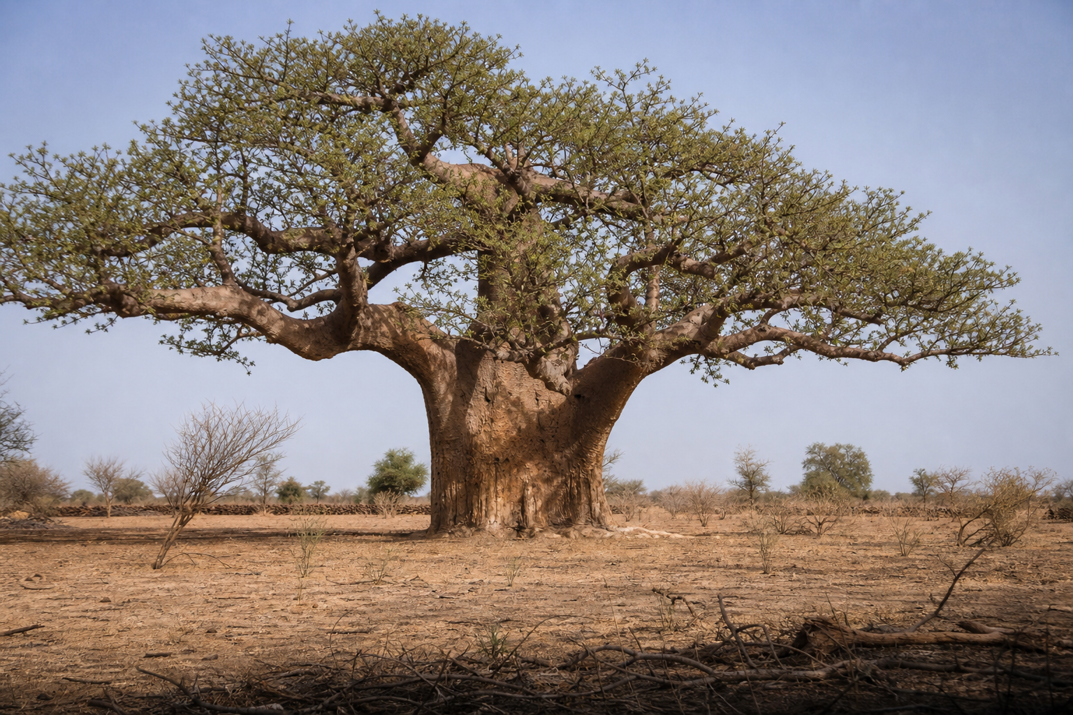 Itacen Baobab, wanda ke da matukar muhimmanci ga al'adun yankin Sahel, yana ba da inuwa da kuma abinci, kuma yana taimakawa wajen kiyaye muhalli.