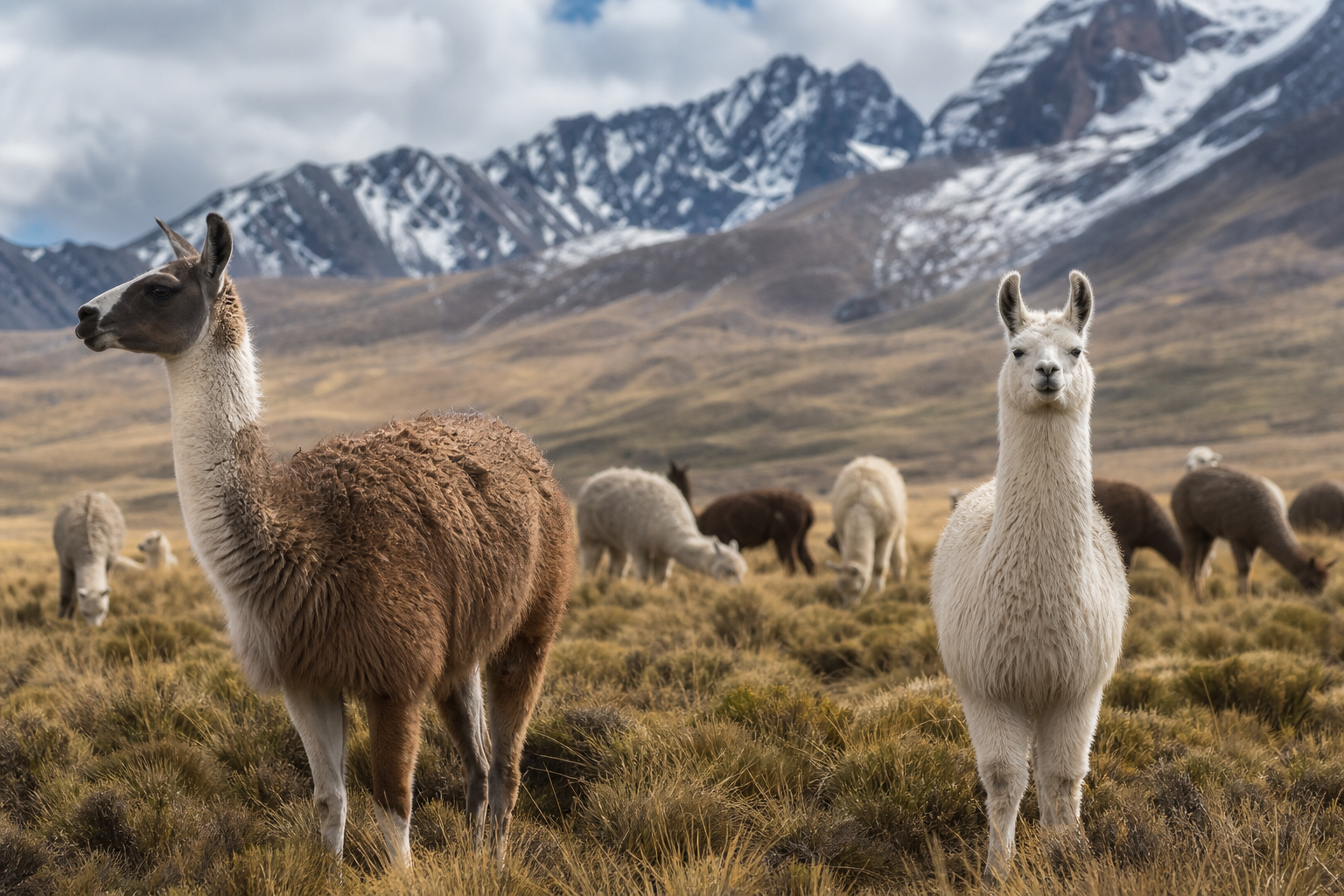 Antisuyupi kawsaykuna, llamakuna, alpapakunapas