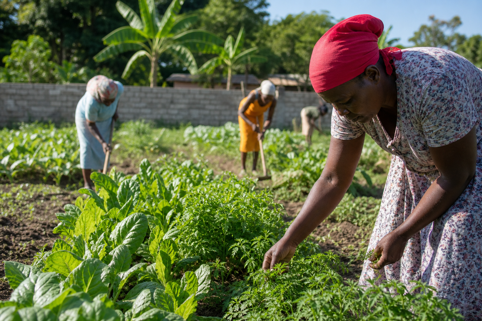 Jaden kominotè an Ayiti. Kilti jaden lokal yo ka amelyore aksè a manje fre ak abòdab.