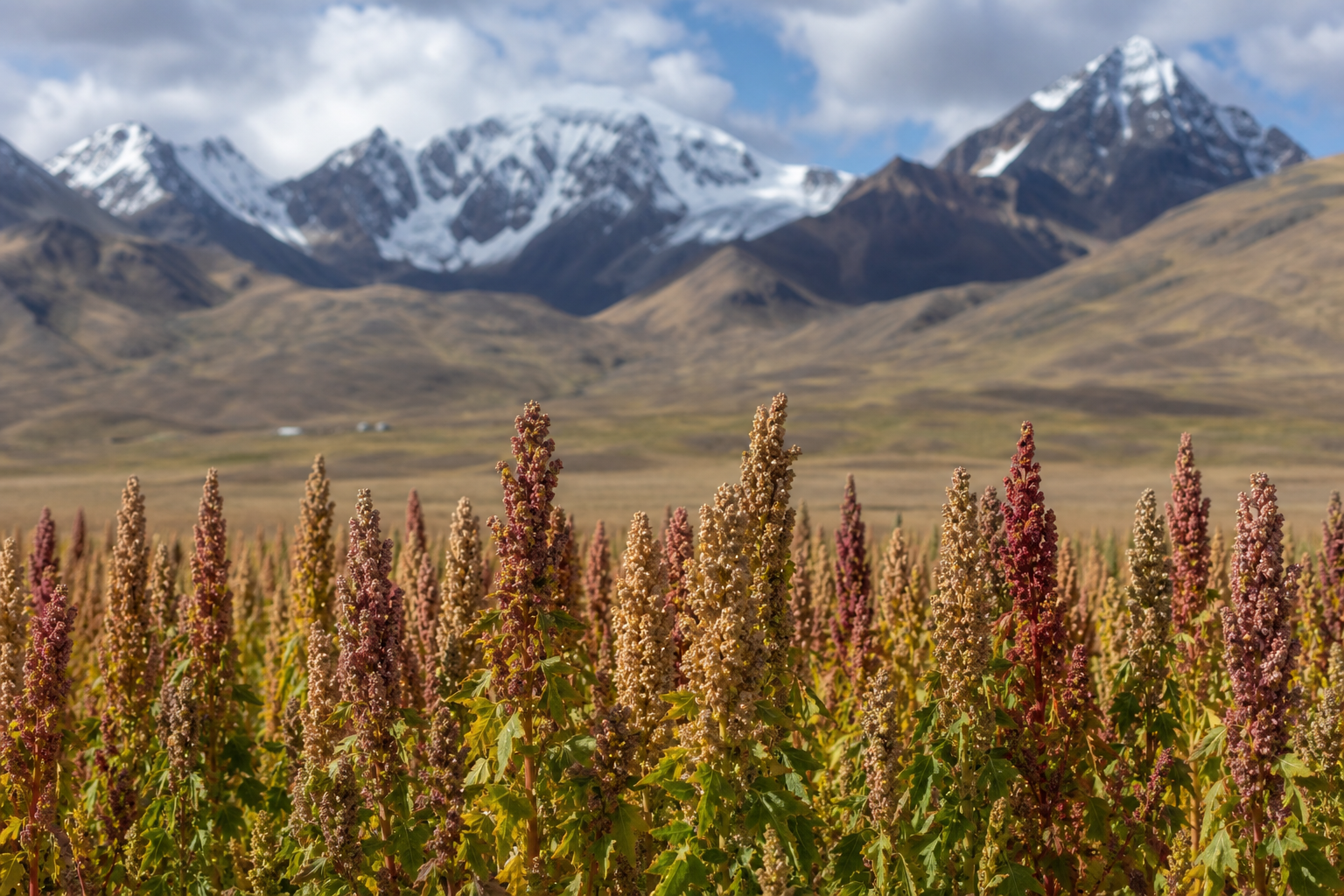 Andes urqukunapi kawsay pacha, kinwa tarpuykunawan.