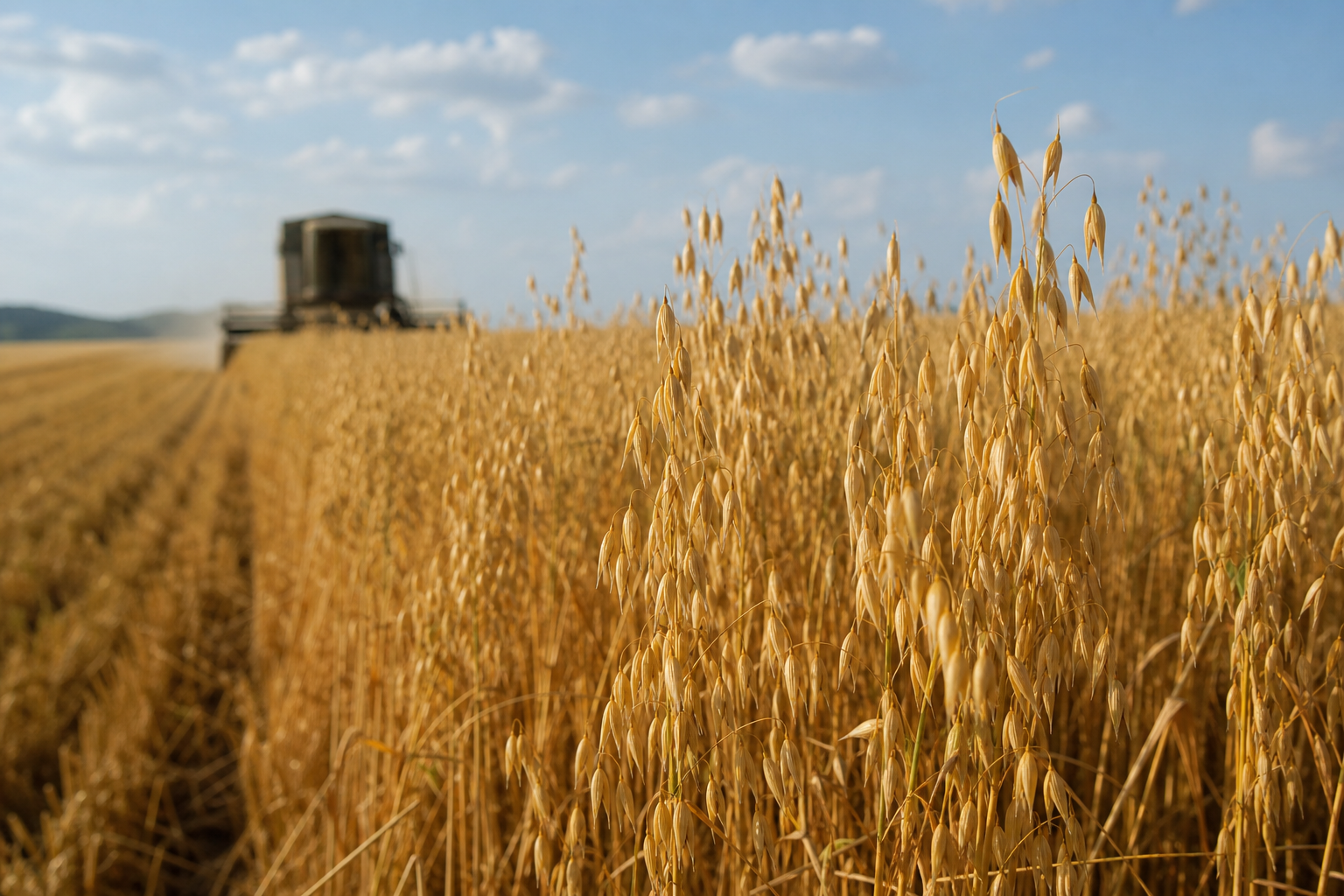 Oat fields ready for harvest, representing a foundational whole grain for heart health and longevity.
