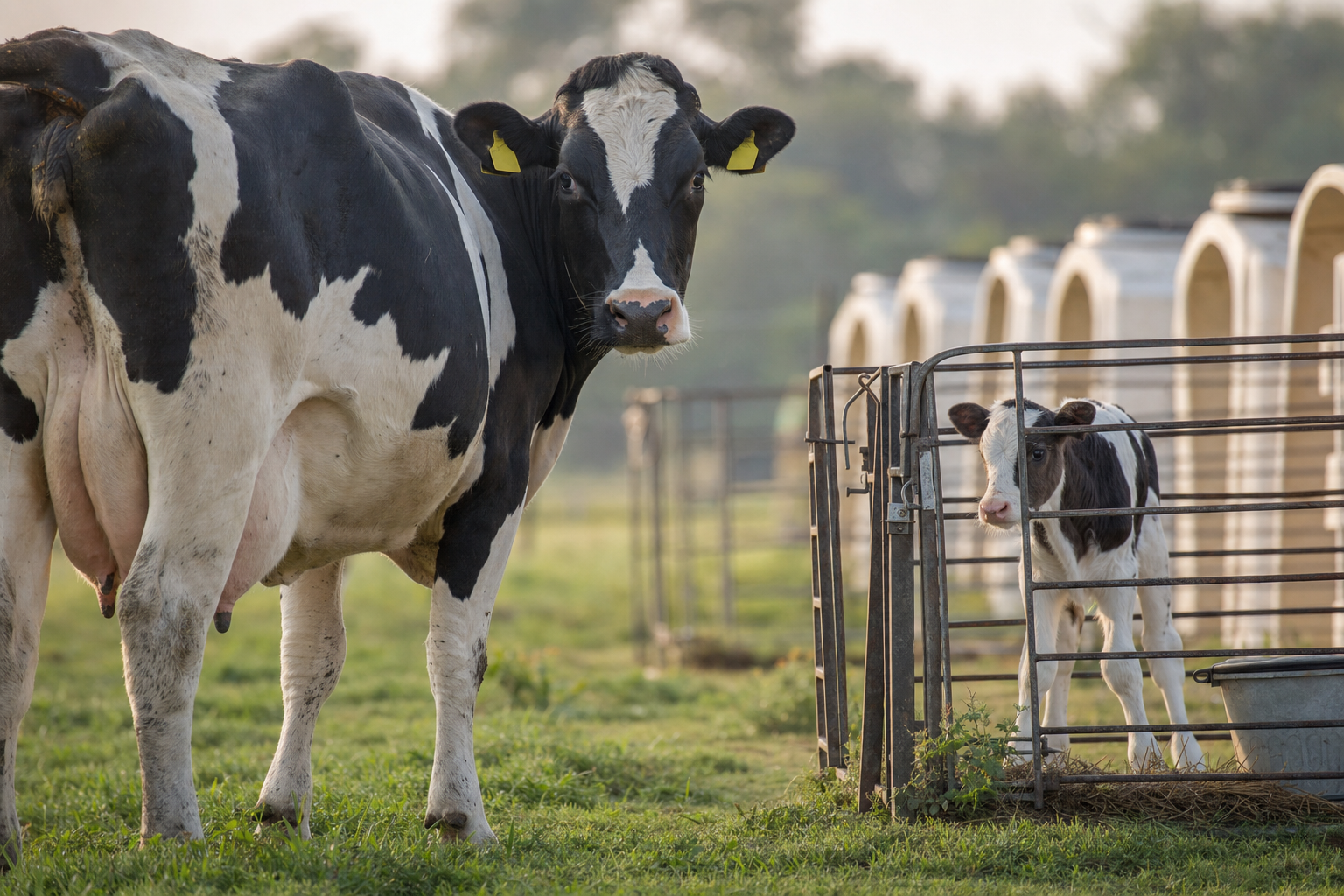Dairy cows' calves are often separated from their mothers shortly after birth.