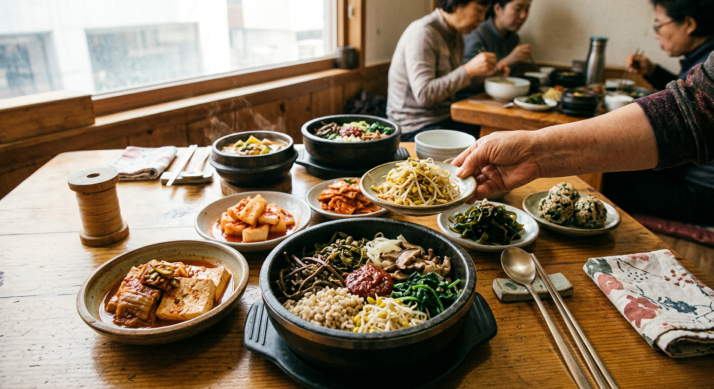 다양한 채소와 콩류로 만든 비건 한식은 맛과 건강, 환경을 모두 고려한 선택입니다.