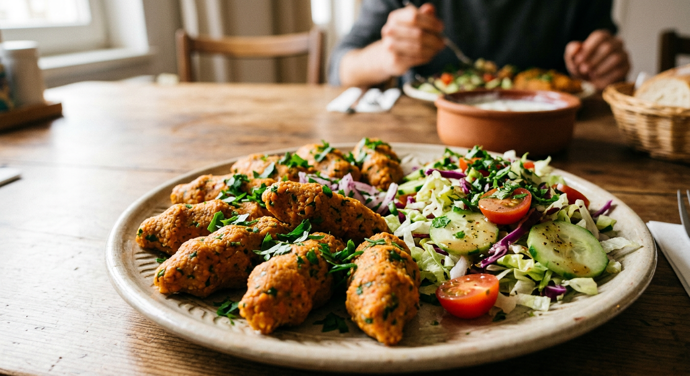 Mercimek köftesi, Türk mutfağının sevilen vegan lezzetlerinden biridir.