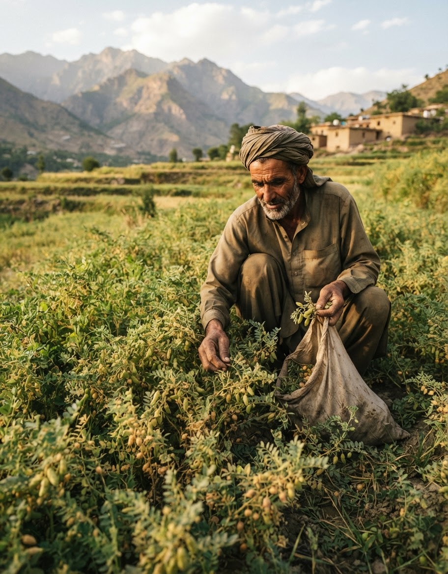 پاکستان میں دال اور چنے کا کھیت