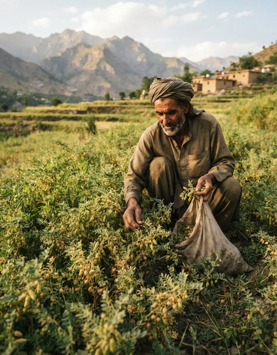 پاکستان میں دال اور چنے کا کھیت