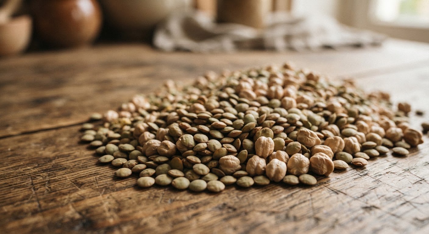 Les lentilles et les pois chiches, sources de protéines végétales essentielles.