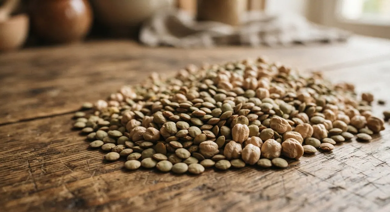 Les lentilles et les pois chiches, sources de protéines végétales essentielles.