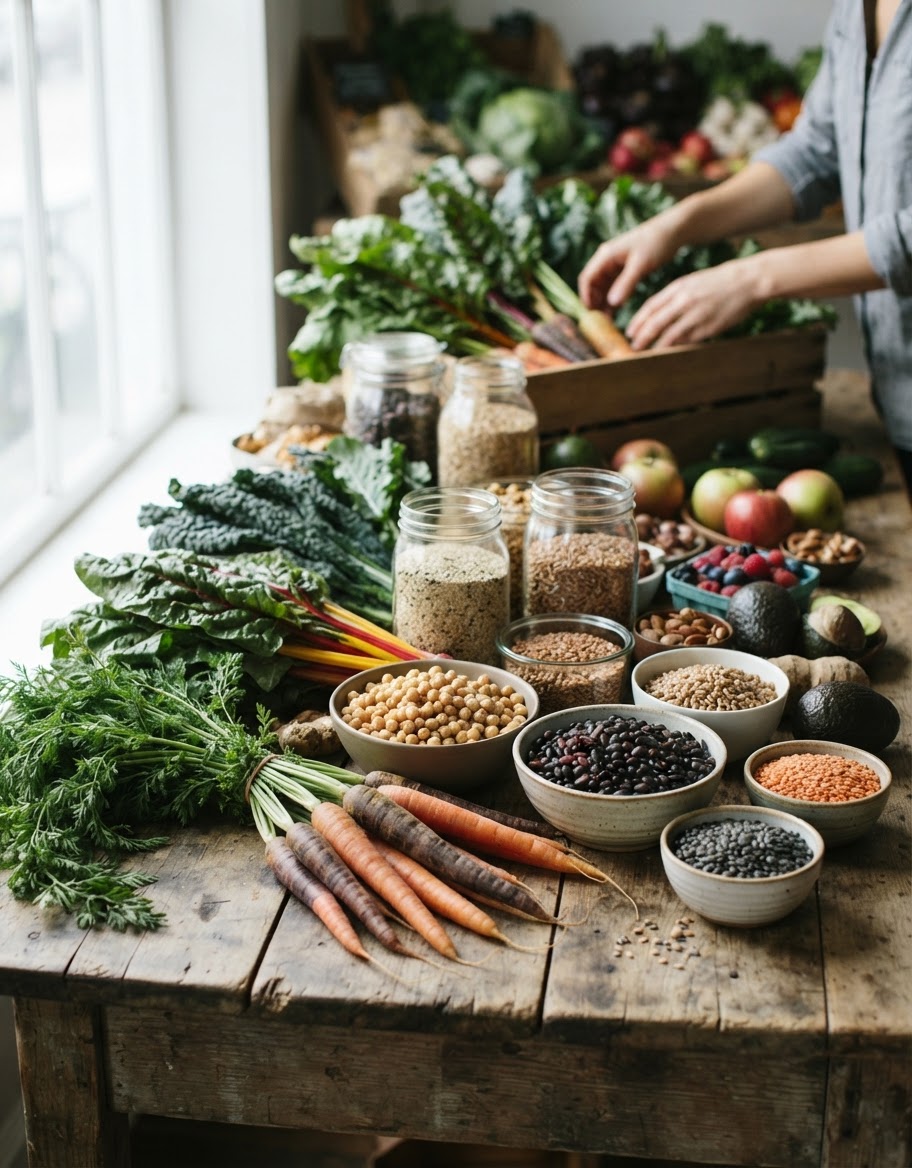 A diverse array of plant-based foods offers consumers ethical and environmental alternatives to animal products.