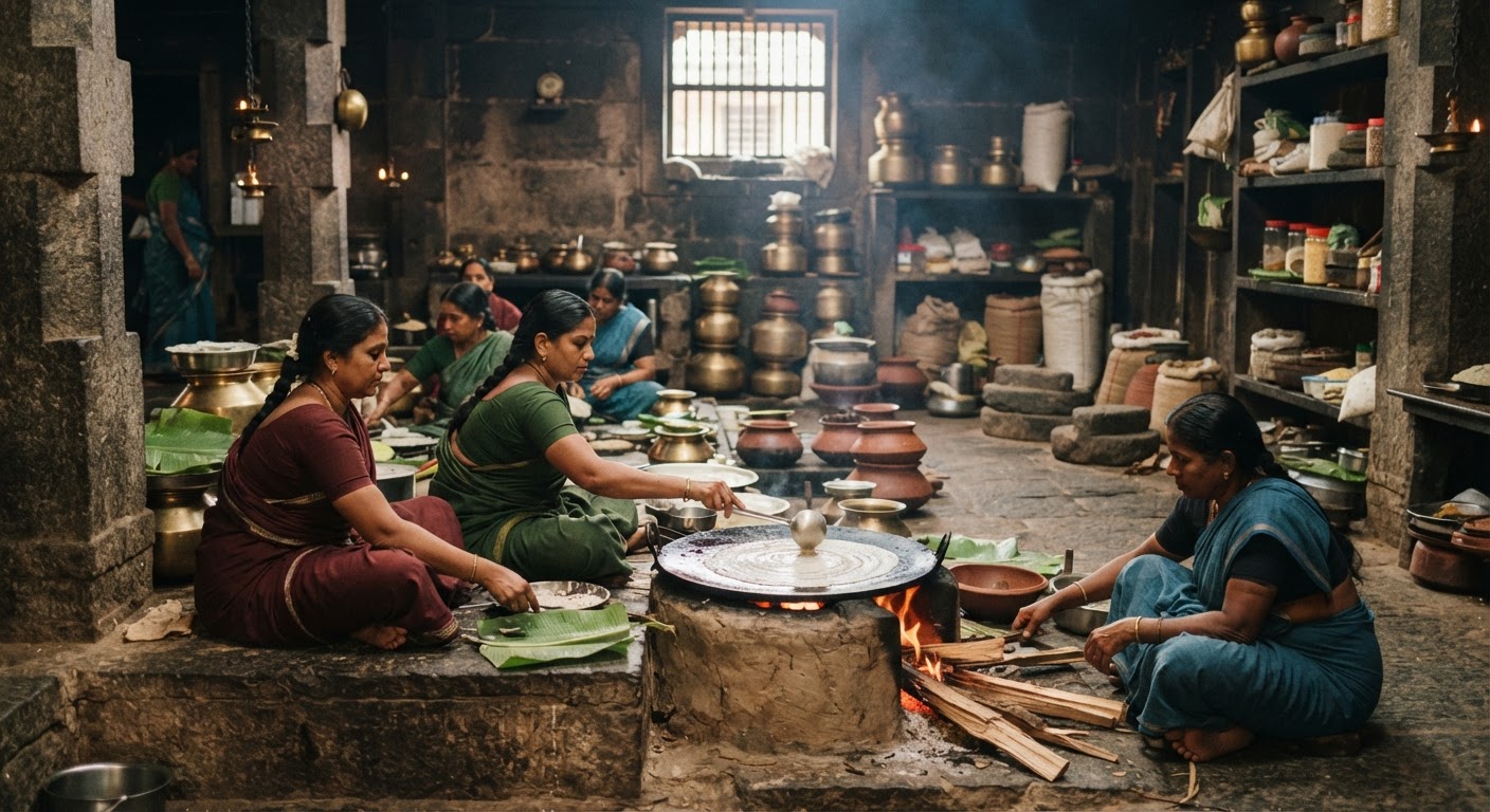 பண்டைய தென்னிந்திய கோயில் சமையலறை