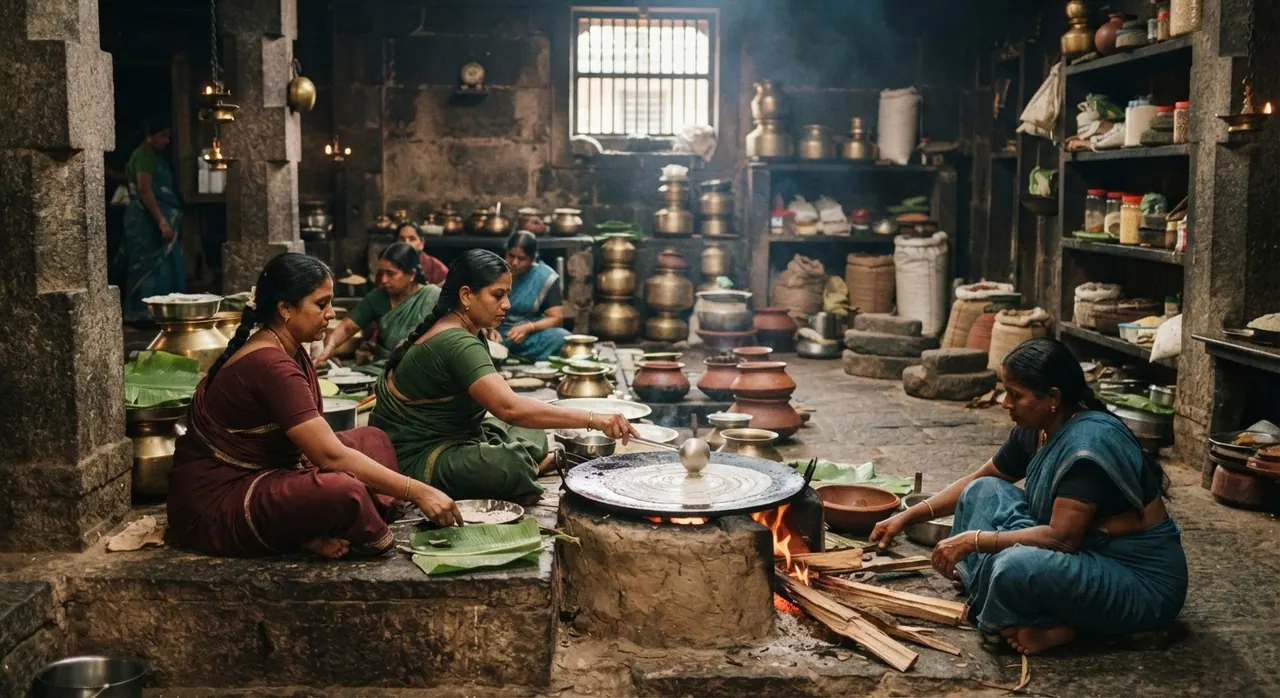 பண்டைய தென்னிந்திய கோயில் சமையலறை