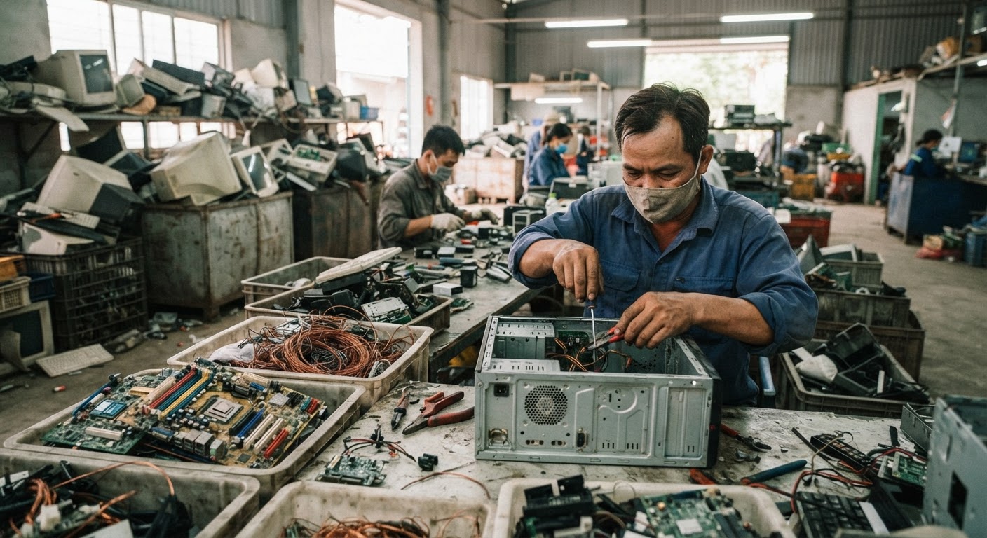 Rác thải điện tử cần được xử lý đúng cách để tránh ô nhiễm môi trường.