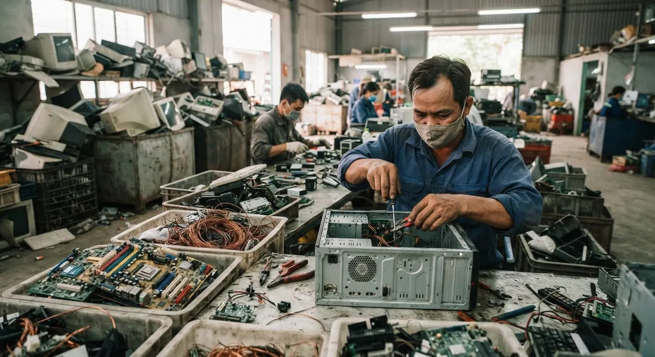 Rác thải điện tử cần được xử lý đúng cách để tránh ô nhiễm môi trường.