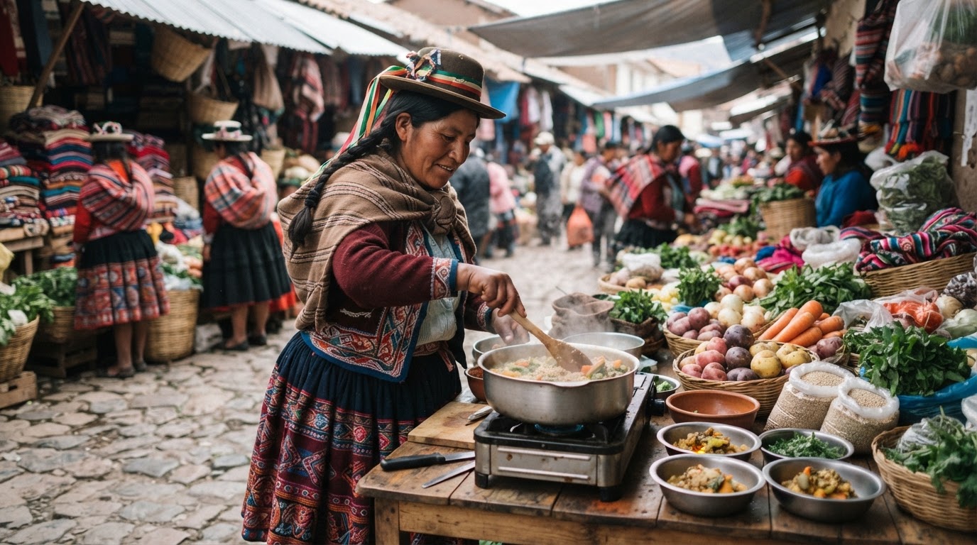 Andes suyupi warmi tishpi wasipi mikuyninta allichachkan.