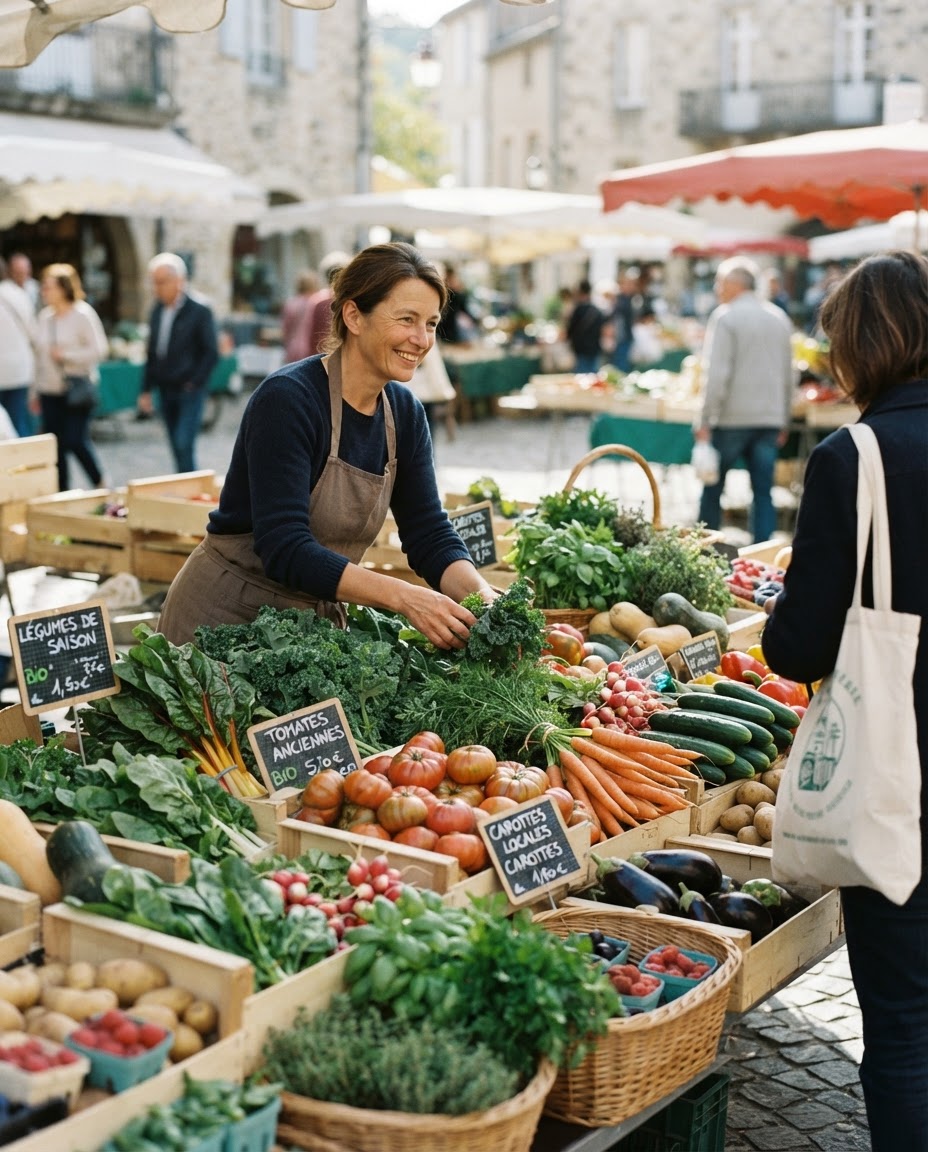 Les marchés locaux regorgent de légumes de saison, parfaits pour une cuisine végétale.
