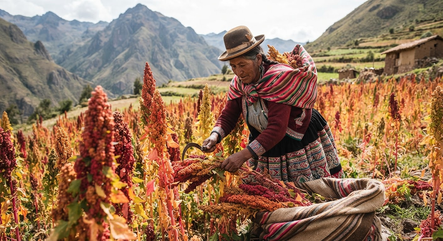 Quinoa tarpuyqa allin, achka allin kaqta qowasqan.