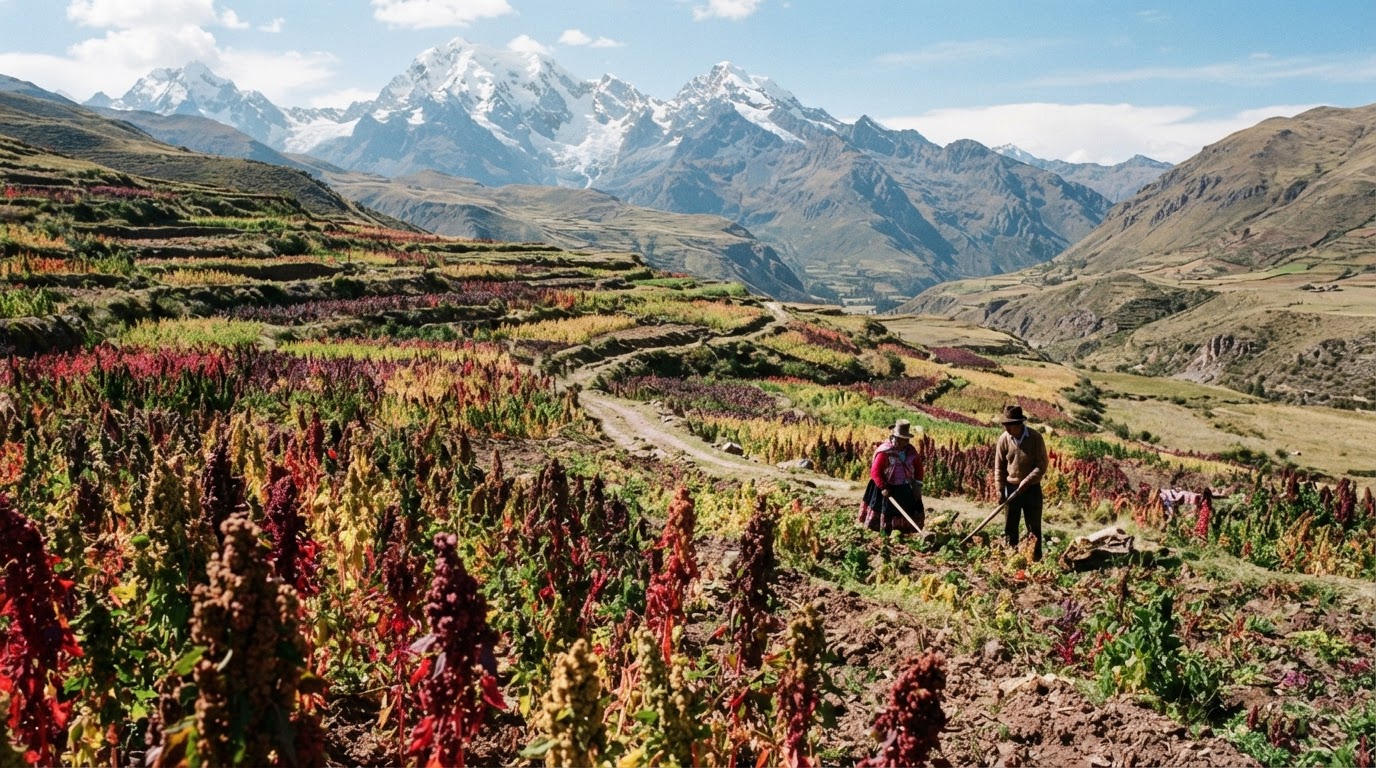 Andes urqukuna ukhupi quinoa tarpuykuna