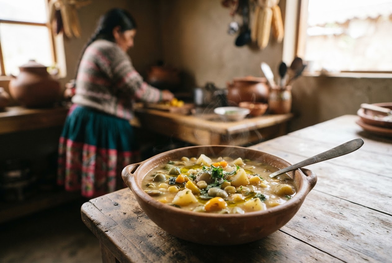Papa sopa, urqu suyupi mikhuna allinmi.
