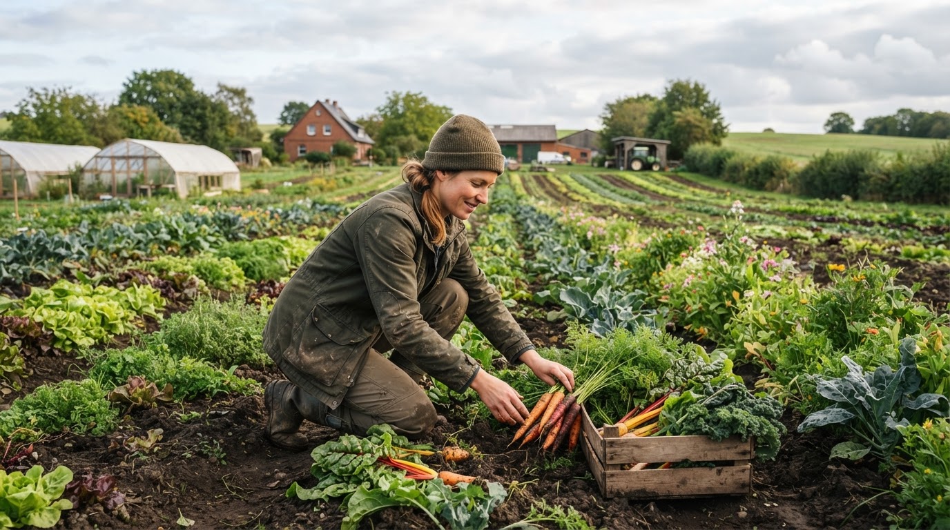 Bio-Gemüsefarm in Deutschland
