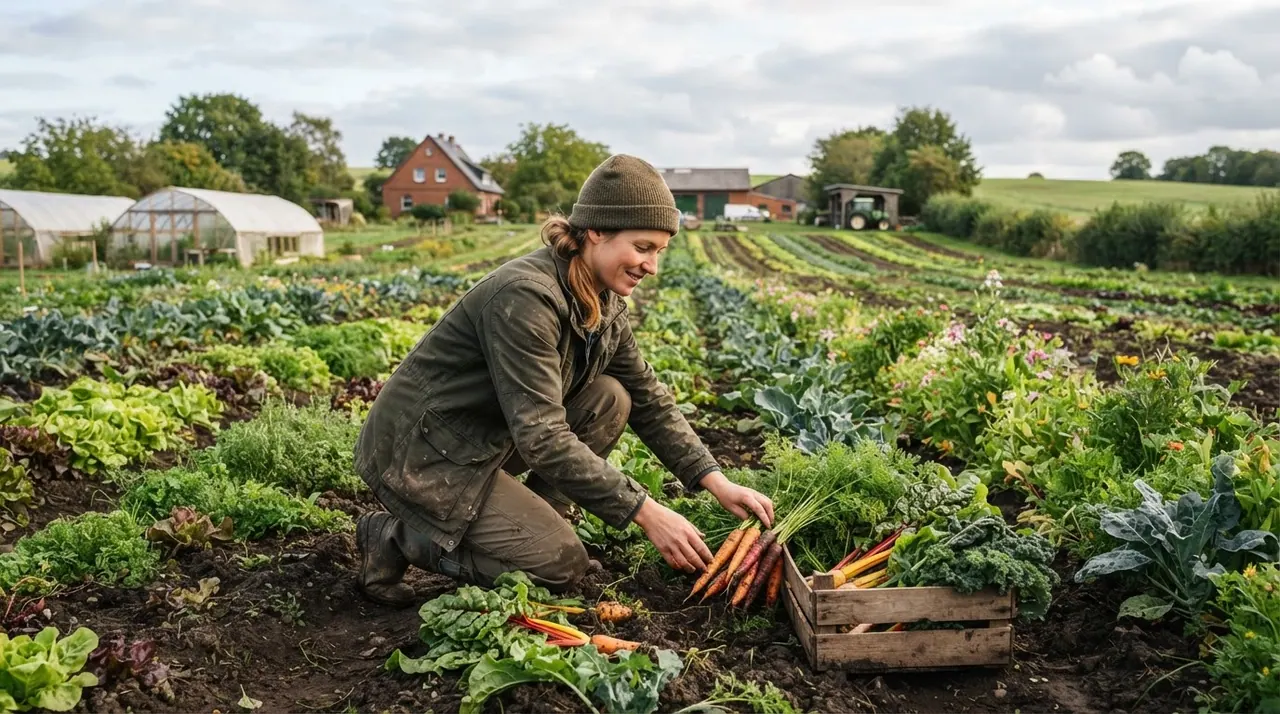 Bio-Gemüsefarm in Deutschland