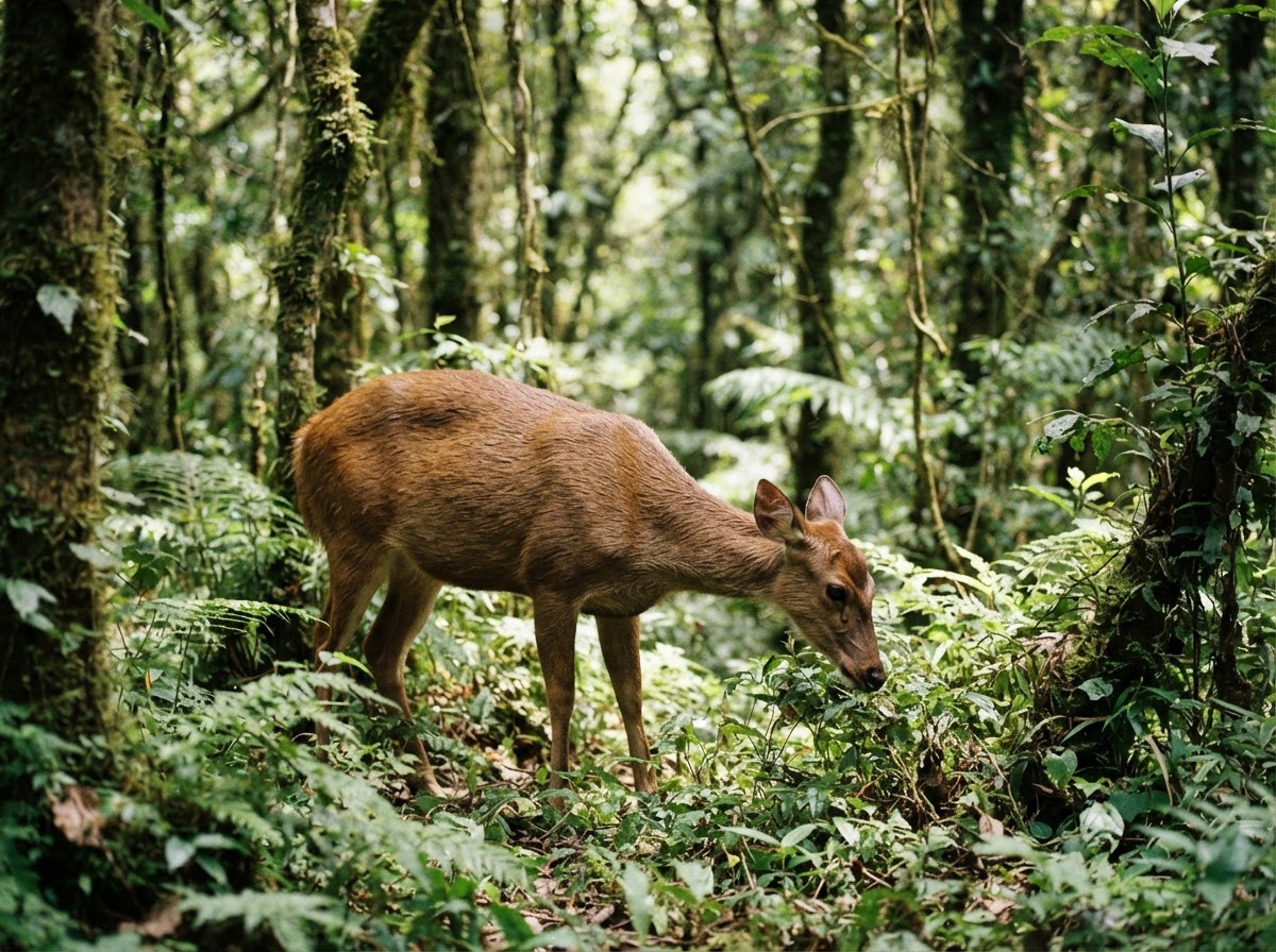 Ang Philippine deer (Rusa marianna) ay isa sa mga mailap na hayop na nanganganib dahil sa pagkawala ng tirahan at pangangaso.