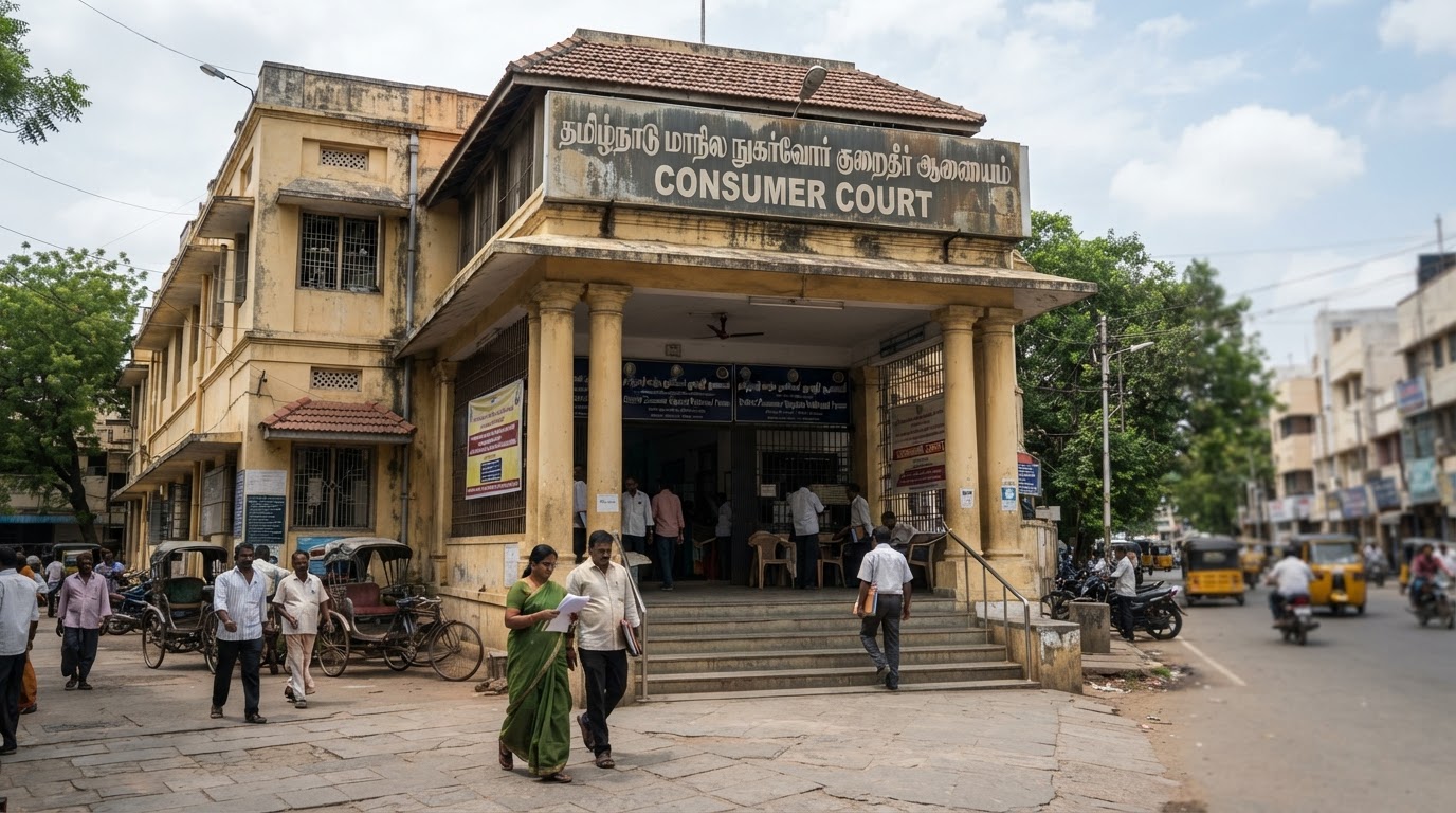நுகர்வோர் நீதிமன்றம், தமிழ்நாட்டில் நுகர்வோர் உரிமைகளைப் பாதுகாப்பதில் முக்கியப் பங்கு வகிக்கிறது.