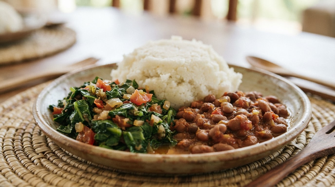 Mlo wa kiafrika unaotokana na mimea, wenye afya na lishe.