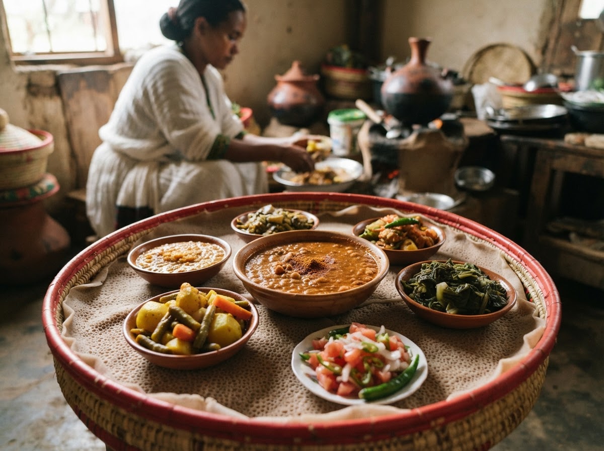 የተለያዩ የጥራጥሬ እና የአትክልት ምግቦች ለfasting አመጋገብ።