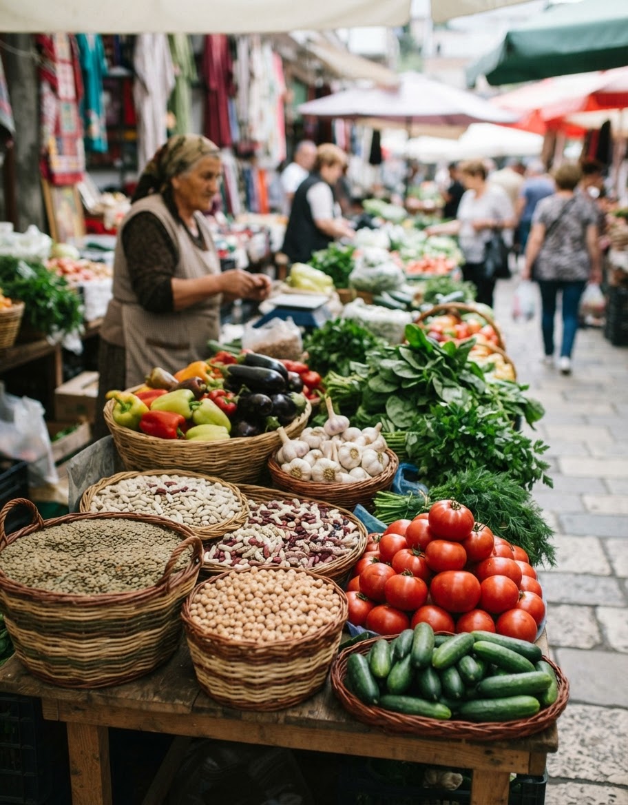 Tregu lokal ofron një bollëk perimesh dhe bishtajoresh të freskëta, zgjedhje të shëndetshme dhe ekonomike.