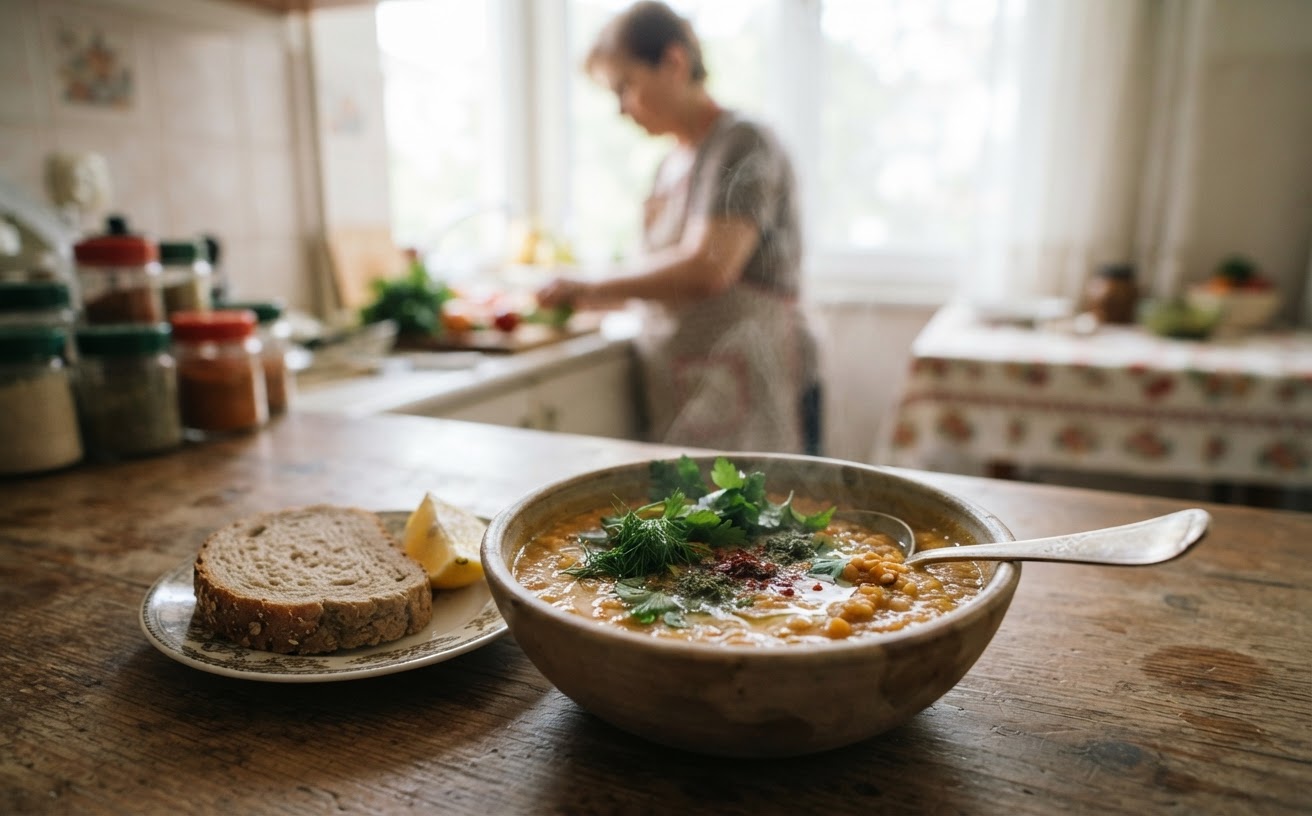 Bol lifli ve proteinli mercimek çorbası, bitkisel beslenmenin temel taşlarından biridir.