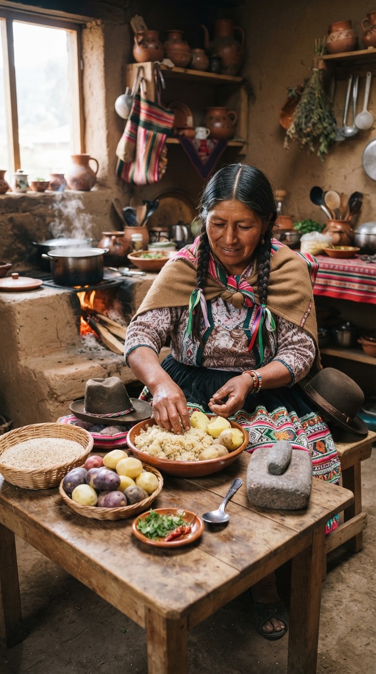 Andean warmikuna quinoa, papawan preparashan