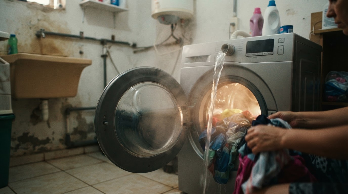 Máquinas de lavar roupa modernas podem ser eficientes em água, mas o aquecimento da água consome muita energia.
