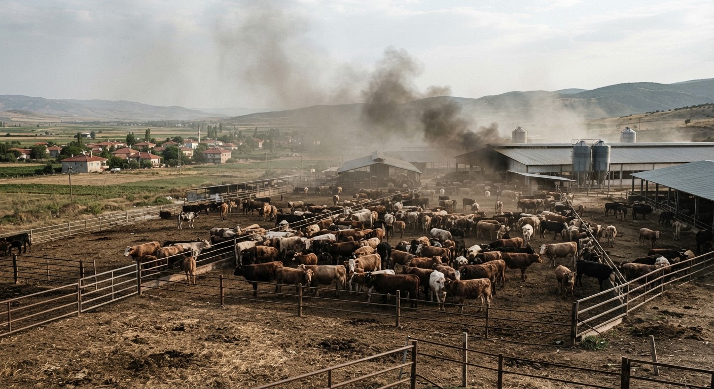 Hayvancılık sektörünün sera gazı emisyonları üzerindeki etkisi.