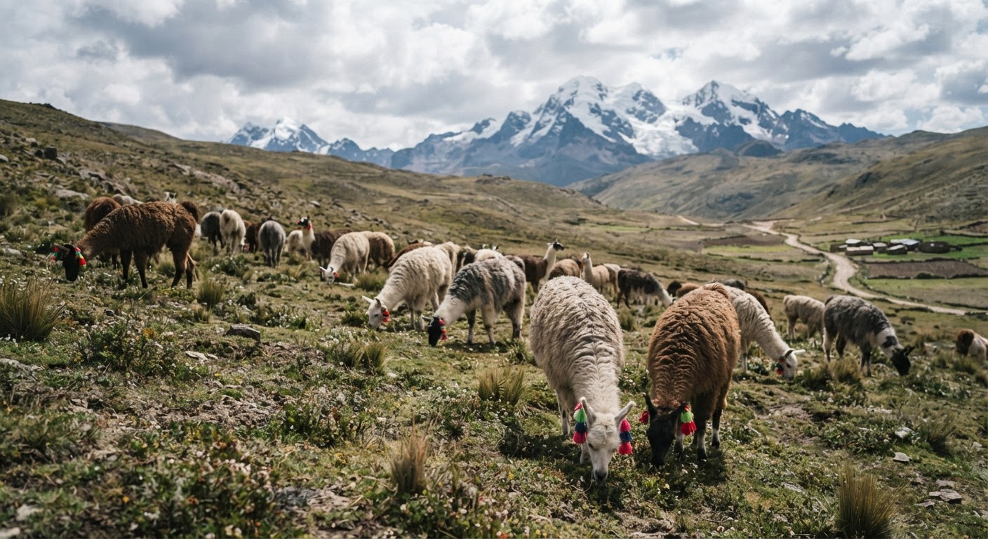 Andes urqukunapi llamakuna tarpukusqanku