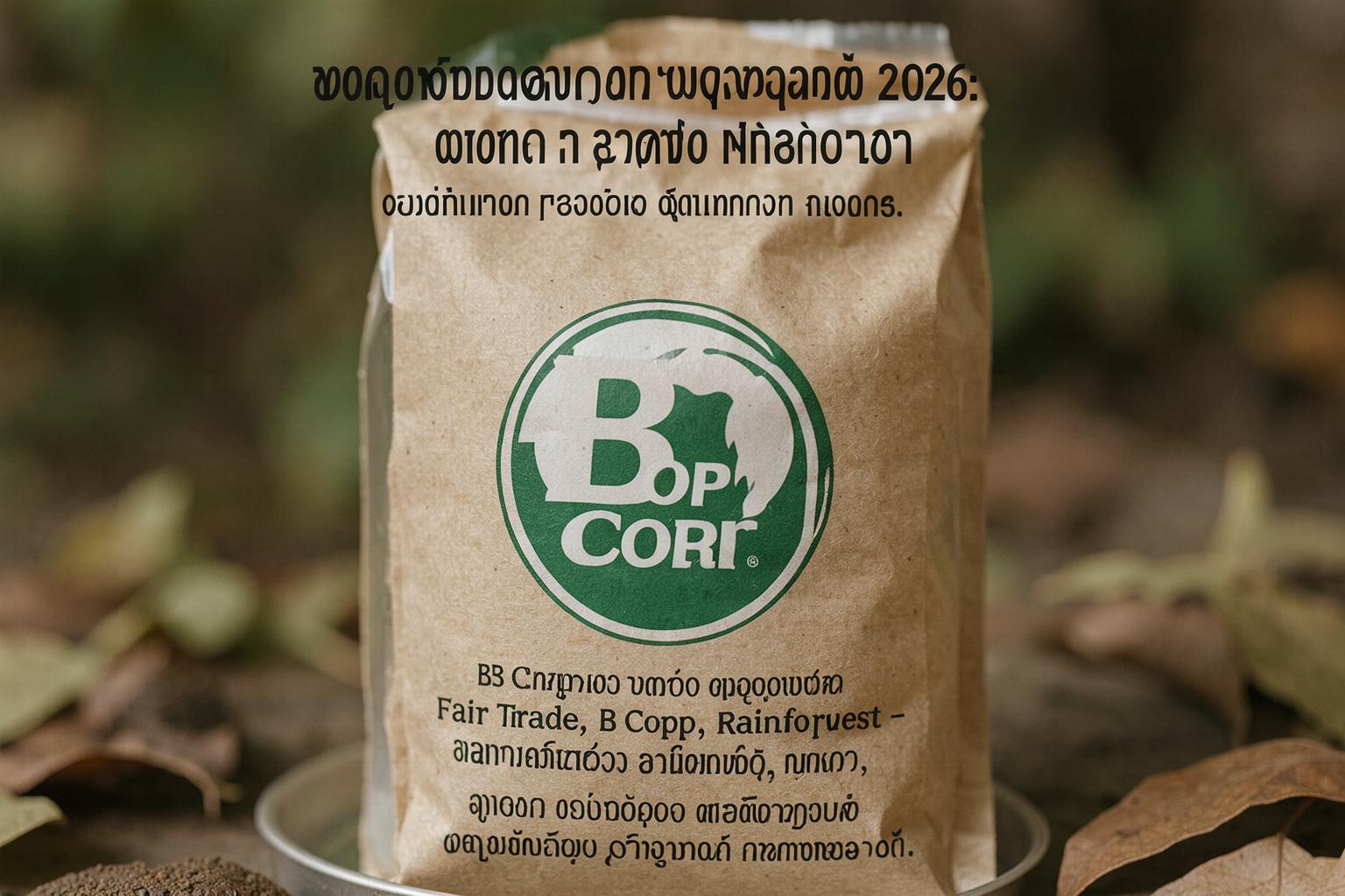 B Corp-ის ლოგო პროდუქტის შეფუთვაზე, რომელიც მიუთითებს კომპანიის სოციალურ და ეკოლოგიურ ვალდებულებებზე.