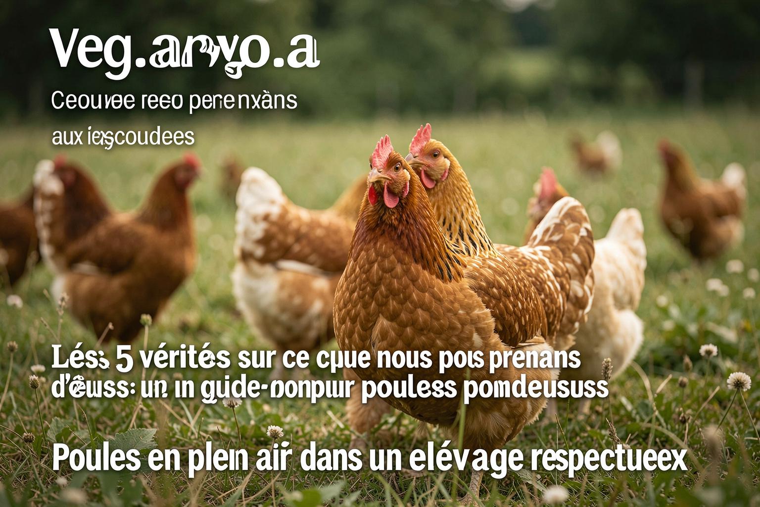 Poules en plein air dans un élevage respectueux