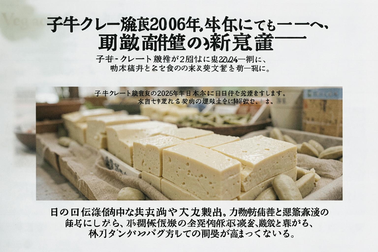日本の伝統的な豆腐や大豆製品。動物福祉と環境負荷低減の観点から、代替タンパク質としての需要が高まっている。
