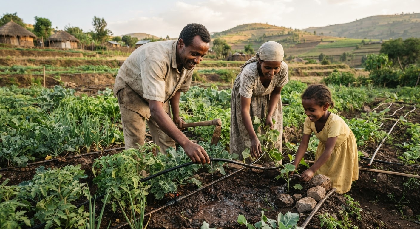 የጠብታ መስኖ ቴክኒክ የውሃ አጠቃቀምን በከፍተኛ ደረጃ ይቀንሳል።