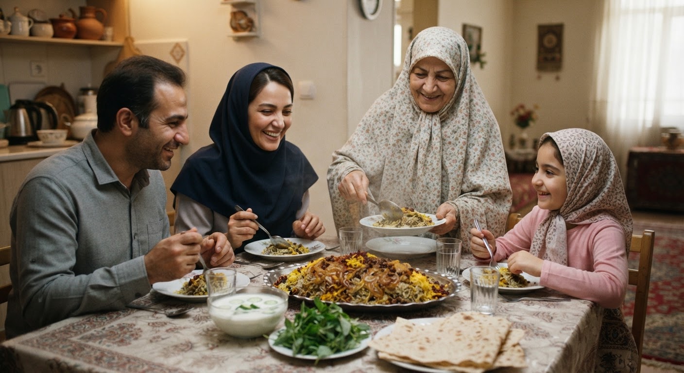 عدس پلو، یک غذای سنتی ایرانی که به راحتی میتواند وگان تهیه شود.