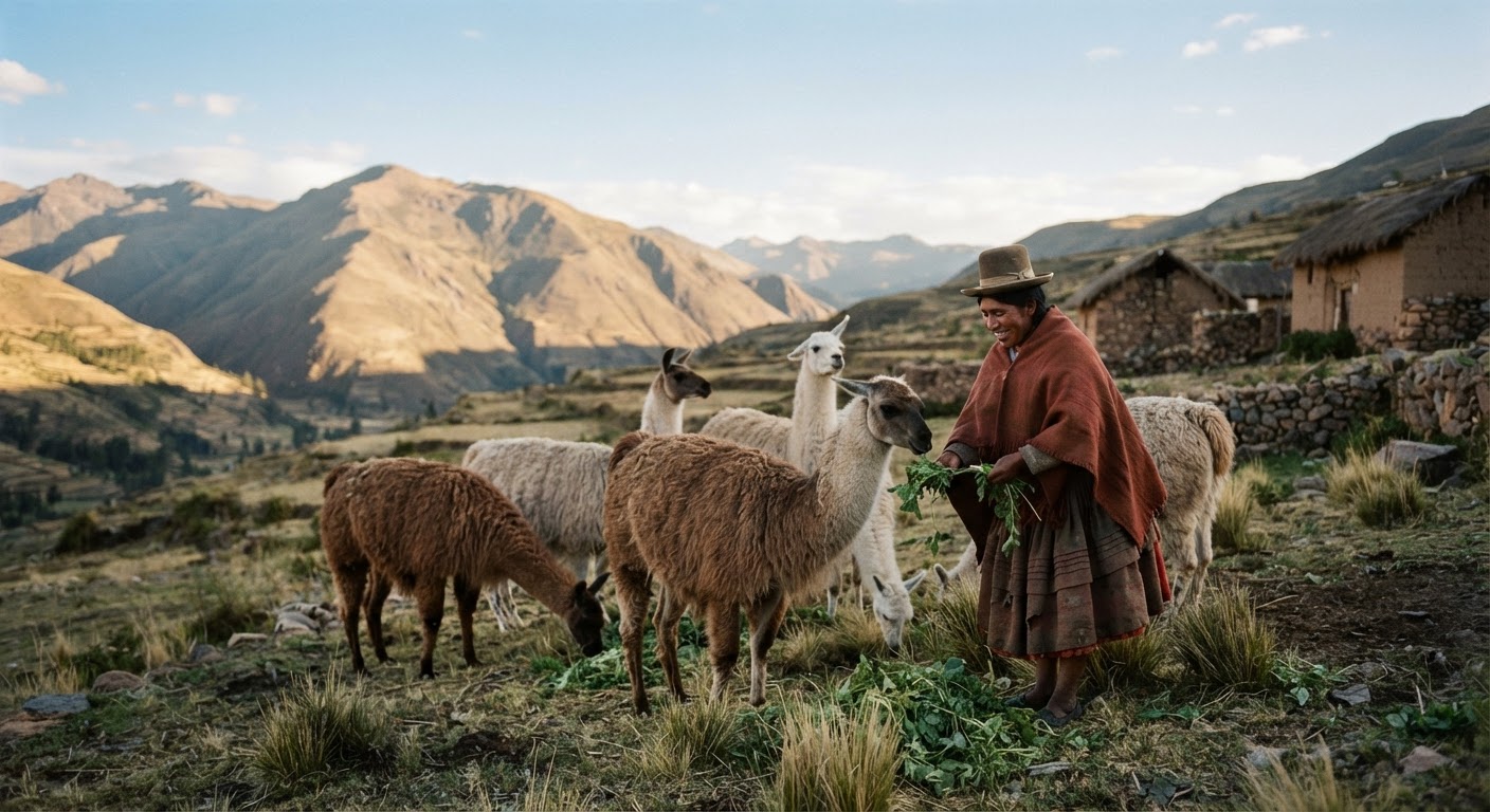 Andes urqukunapi llamakuna tarpukusqanku