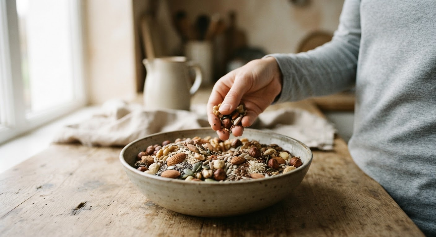 Les graines et les fruits à coque sont des sources concentrées de protéines végétales.