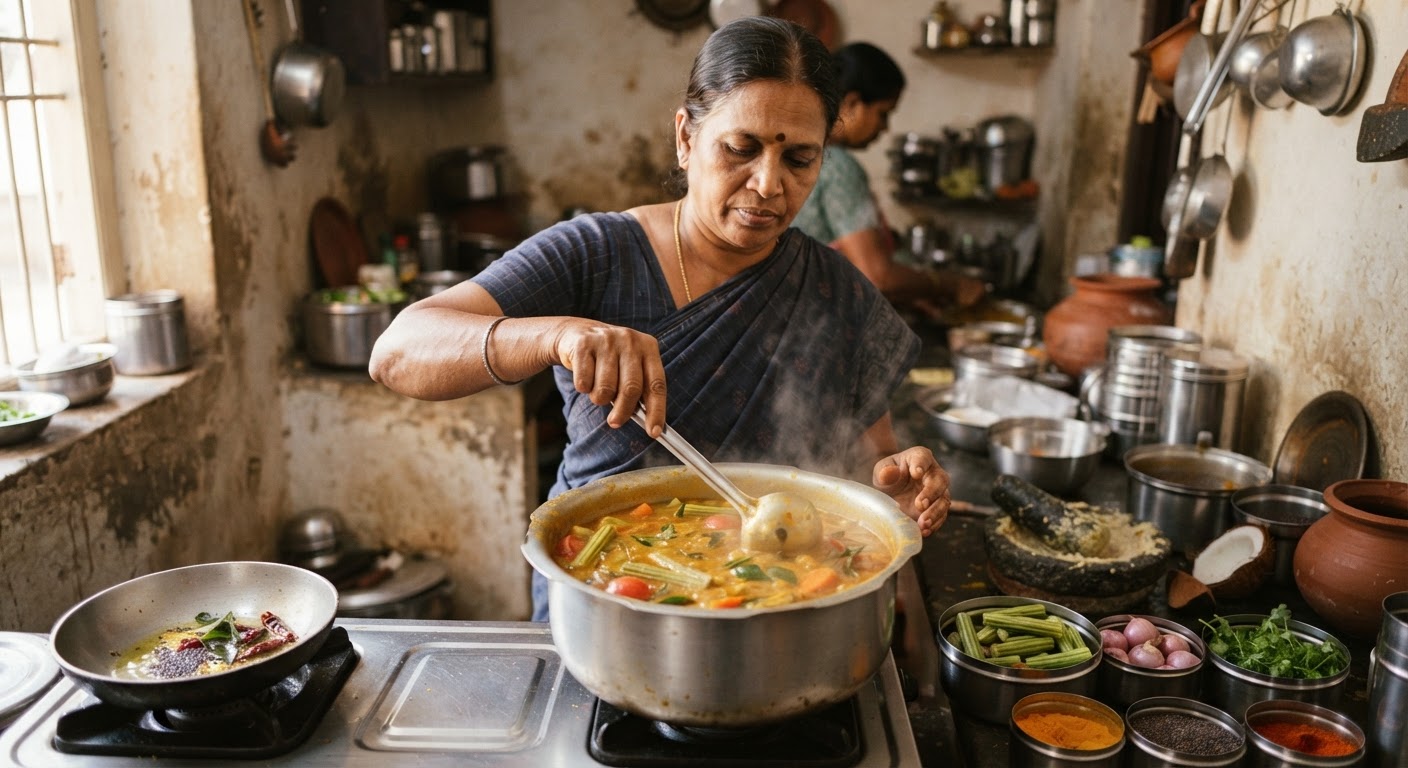 பாரம்பரிய சாம்பார், தாவர உணவு முறைக்கு ஒரு சிறந்த தேர்வாகும்.