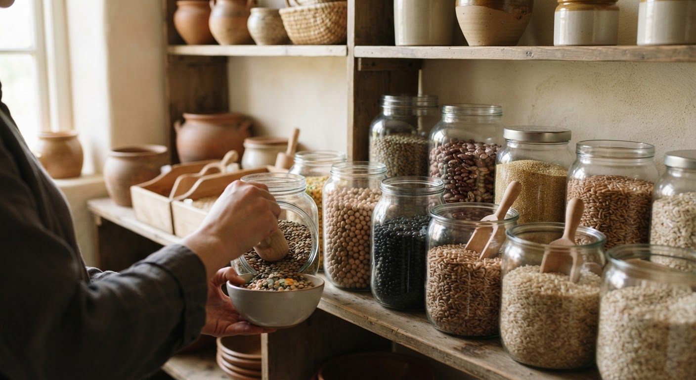 Legumes and grains are staples of plant-based diets, with generally lower waste footprints compared to animal products.