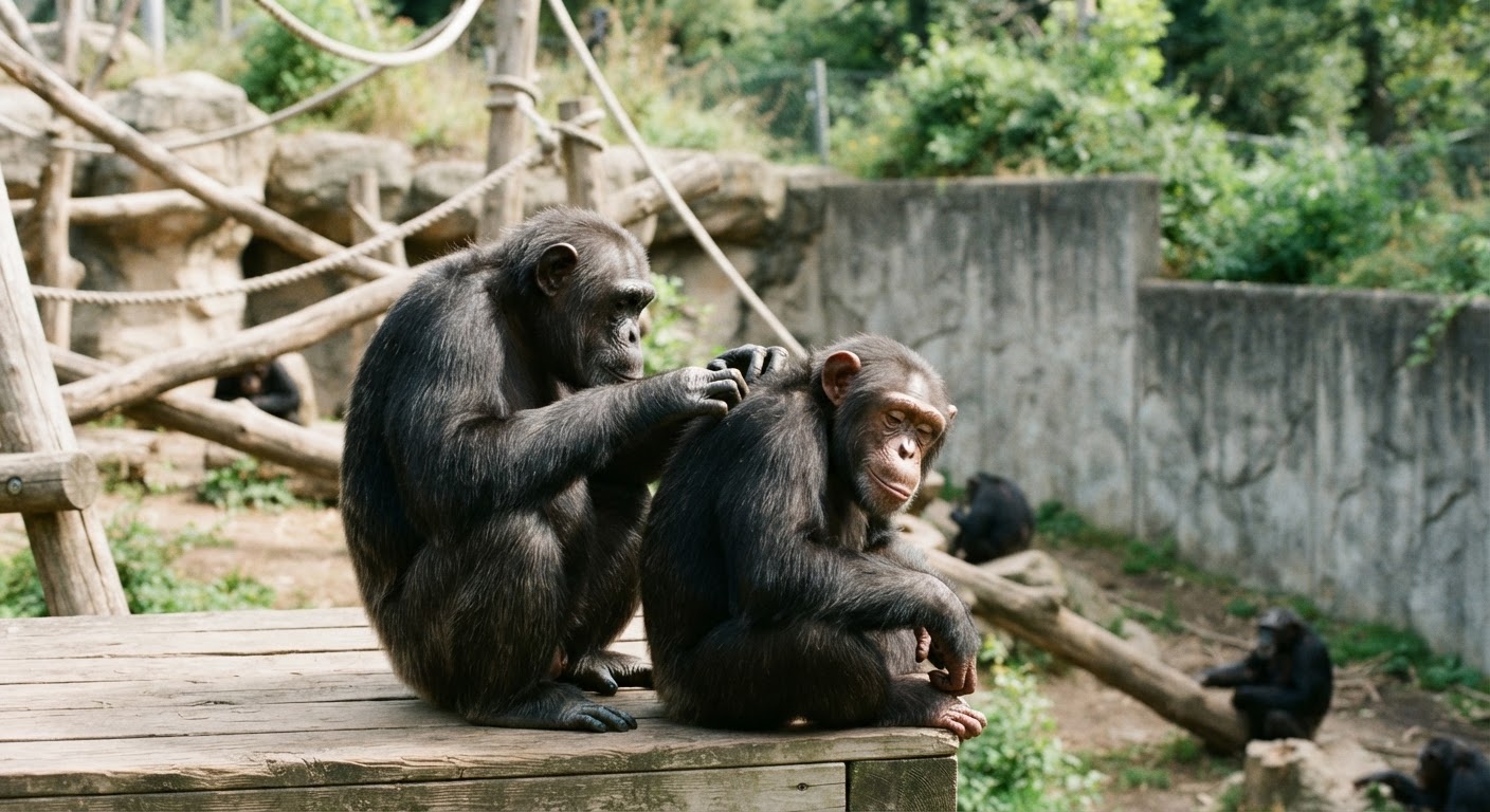 Chimp anze yo gen yon lavi sosyal konplèks, ki ka mande pou yo konprann entansyon lòt moun.