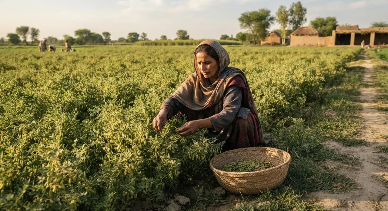 پاکستان کے دیہی علاقوں میں دالوں کی کاشت ایک عام منظر ہے۔