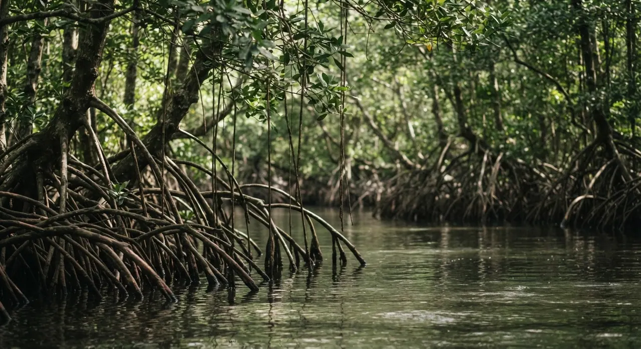 Ekosistem mangrove yang sehat sangat penting untuk menyaring nutrisi dan melindungi garis pantai, namun rentan terhadap dampak eutrofikasi.